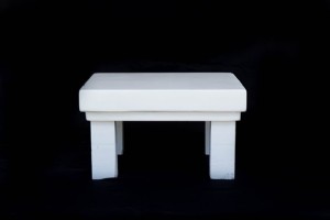 שולחן פוטון לבן 70/70