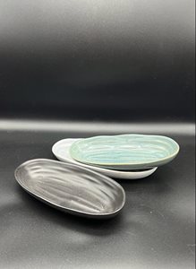 צלוחית טאפס אובלית צבעוני 15.5/7.5