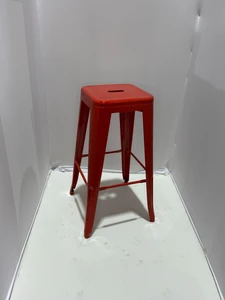 כסא בר דורתי לבן ללא משענת