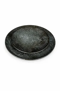 צלחת דגם שחור מנוקד קוטר 27 קוטר 21