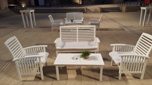 פינת שלבים לבן קומפלט