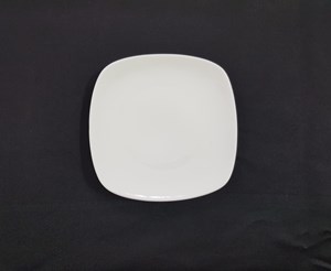 צלחת קינוח 15/15 מרובע לבן
