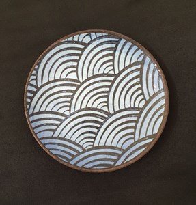 צלחת מלמין דגם גלים גודל 15 ס"מ