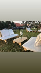 פוטון זוגי עץ בהיר+שולחן פוטון 1.00/0.60