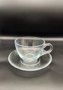 ספל קפה זכוכית כולל/ללא תחתית