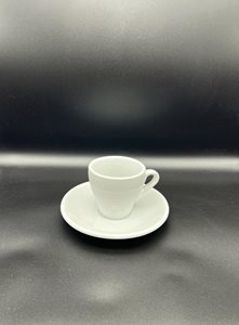 ספל אספרסו לבן-כולל/ללא תחתית