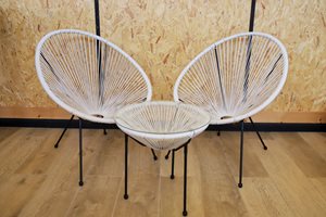 פינת ישיבה חוטים לבן -קומפלט